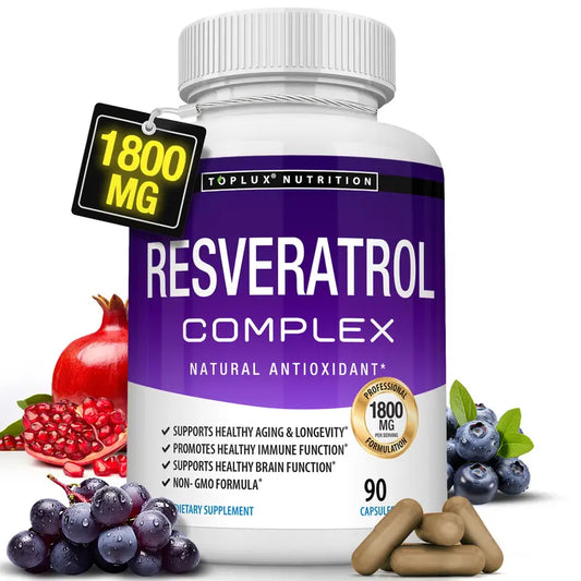 Resveratrol 1800mg — Antioxidante Natural Anti-Envejecimiento