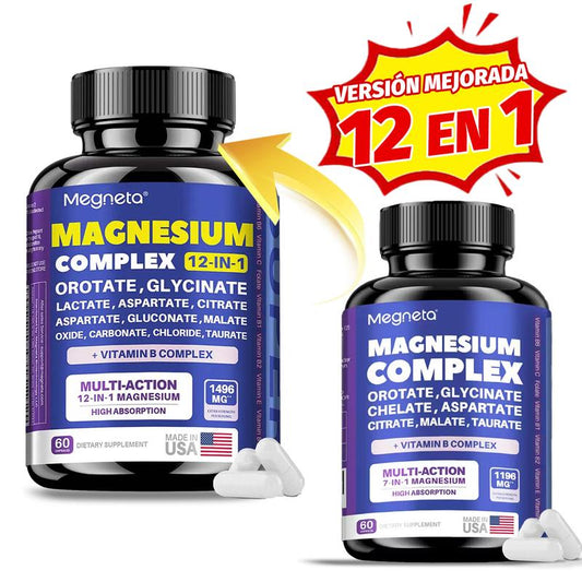 Magnesio Complex 12 en 1 — Sueño, Mente, Digestión y Energía en 2 Cápsulas