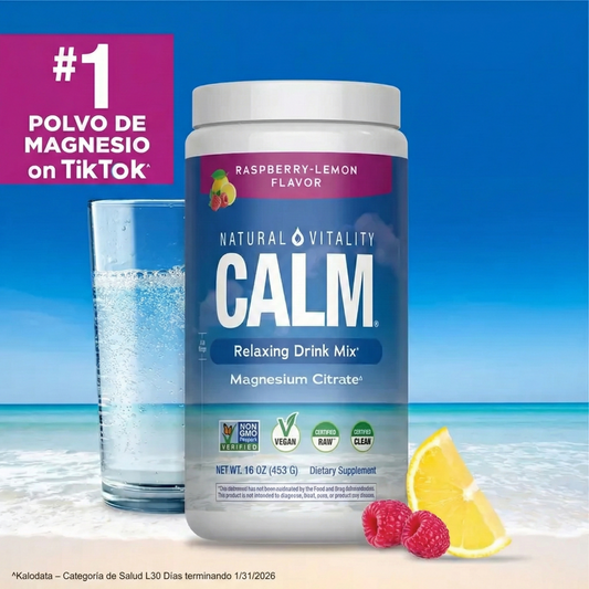 Magnesio CALM — Bebida Anti-Estrés Sabor Frambuesa-Limón